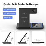 Cargador Inalámbrico Plegable Tres En Uno