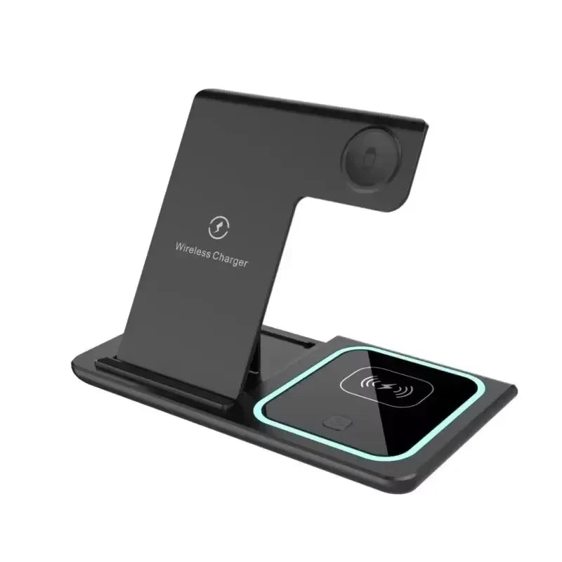 Cargador Inalámbrico Plegable Tres En Uno