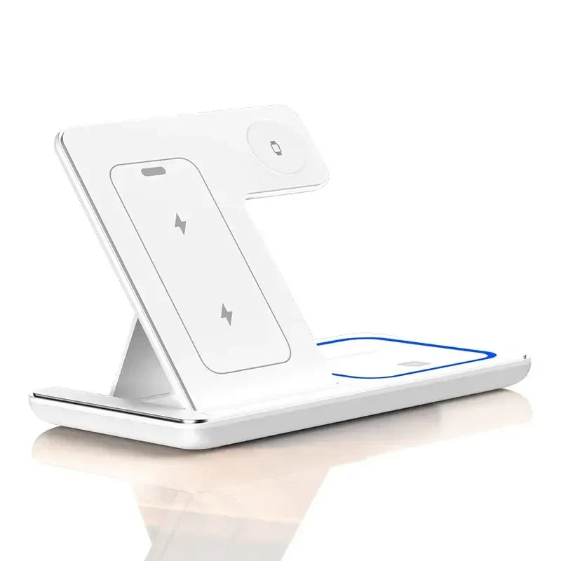 Cargador Inalámbrico Plegable Tres En Uno