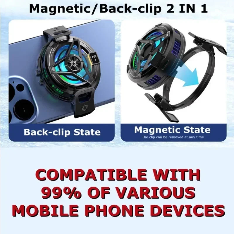 Ventilador de Enfriamiento Magnético para Celular